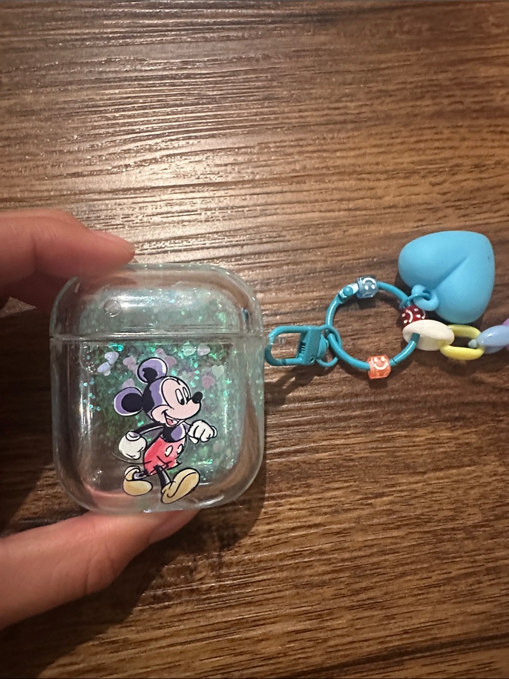 Mickey Mouse Disney AirPods Case Floating Glitter